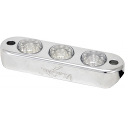 FLAT MOUNT 3 LIGHT LED GREEN BILLET POD