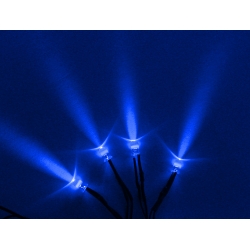 4 PACK SINGLE LED'S WITH 3 FOOT CORD BLUE