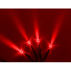 4 PACK SINGLE LED'S WITH 3 FOOT CORD RED