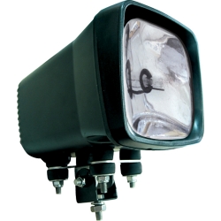 6" X 6" SQUARE BLACK 50 WATT HID SPOT BEAM LAMP