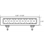 20" REFLEX LED BAR WHITE TEN 10-WATT LED'S 35° WIDE BEAM