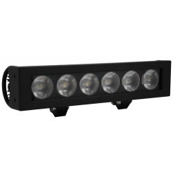 12" REFLEX LED BAR BLACK SIX 10-WATT LED'S 45°/15° ELLIPTICAL BEAM