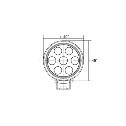 4" ROUND UTILITY MARKET WHITE WORK LIGHT SEVEN 3-WATT LED'S 10 DEGREE NARROW BEAM