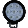 4" ROUND UTILITY MARKET BLACK WORK LIGHT SEVEN 3-WATT LED'S 60 DEGREE EXTRA WIDE BEAM, 1,500 Lumens