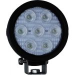 4" ROUND UTILITY MARKET BLACK WORK LIGHT SEVEN 3-WATT LED'S 60 DEGREE EXTRA WIDE BEAM, 1,500 Lumens