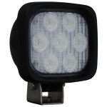 4" SQUARE UTILITY MARKET BLACK WORK LIGHT SEVEN 3-WATT LED'S 40 DEGREE WIDE BEAM, 1,500 Lumens