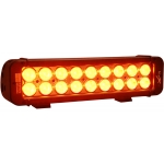 11" XMITTER PRIME LED BAR BLACK EIGHTEEN 3-WATT AMBER LED'S 10 DEGREE NARROW BEAM