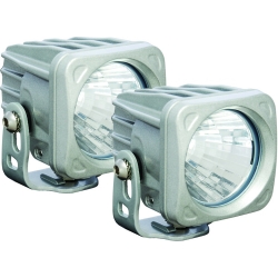 OPTIMUS SQUARE SILVER 1 10W LED 20� MEDIUM KIT OF 2 LIGHTS