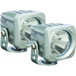 OPTIMUS SQUARE SILVER 1 10W LED 60� FLOOD KIT OF 2 LIGHTS