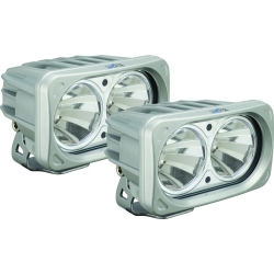 OPTIMUS SQUARE SILVER 2 10W LEDS 60� FLOOD KIT OF 2 LIGHTS