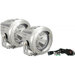 OPTIMUS ROUND CHROME 1 10W LED 60� FLOOD KIT OF 2 LIGHTS