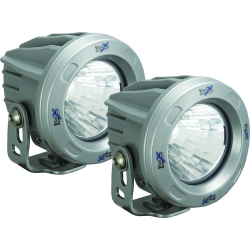 OPTIMUS ROUND SILVER 1 10W LED 60� FLOOD KIT OF 2 LIGHTS